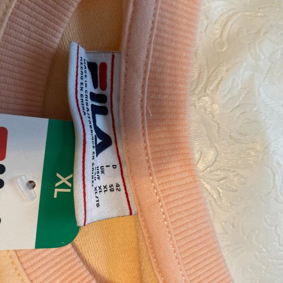 Fila Long Sleeve Crew Neck Sweatshirt with Pockets Orange XL Extra Large… - Picture 6 of 8